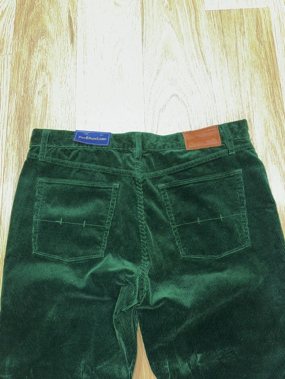 Polo Ralph Lauren Green Corduroy Pants New w/ Flaw Mens 36x30 Dungarees